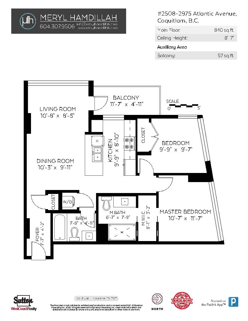 2 Bed 2 Bath 25th floor View Condo Coquitlam (North)